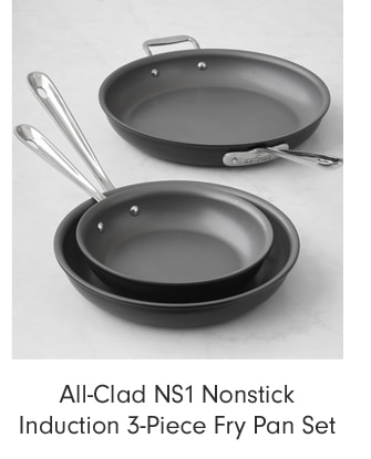 All-Clad NS1 Nonstick Induction 3-Piece Fry Pan Set