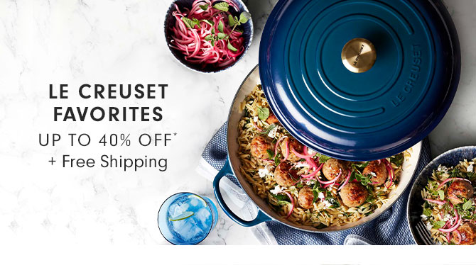 LE CREUSET FAVORITES UP TO 40% OFF* + Free Shipping