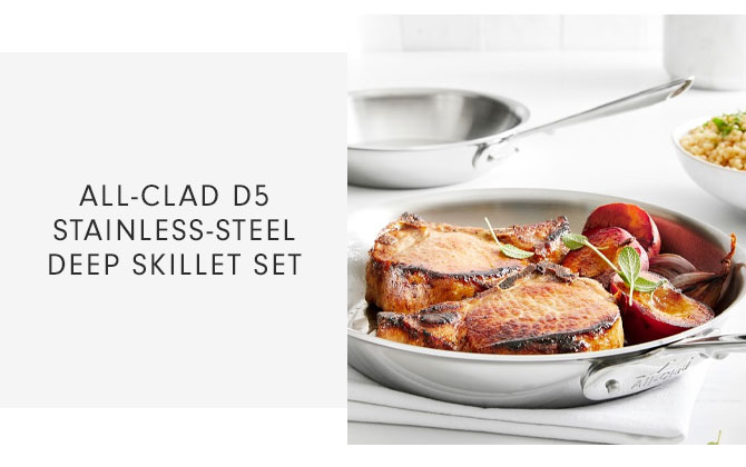 ALL-CLAD D5 STAINLESS-STEEL DEEP SKILLET SET