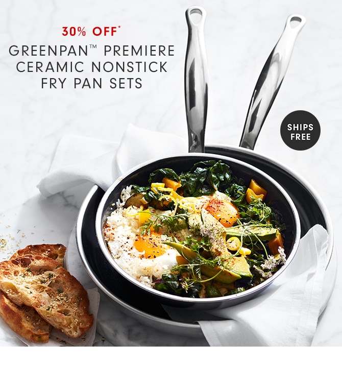 30% OFF* GREENPAN™ PREMIERE CERAMIC NONSTICK FRY PAN SETS