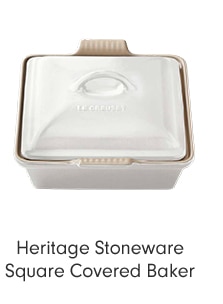 Heritage Stoneware Square Covered Baker