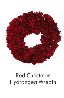 Red Christmas Hydrangea Wreath