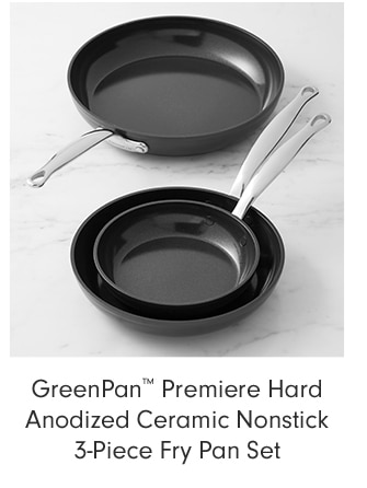 GreenPan™ Premiere Hard Anodized Ceramic Nonstick 3-Piece Fry Pan Set