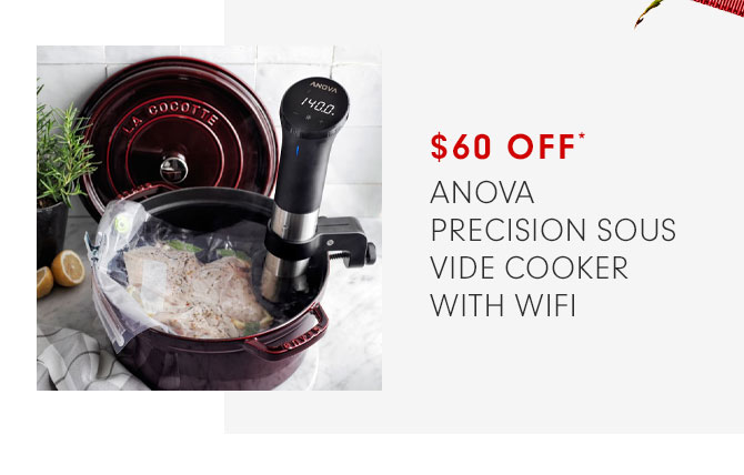 $60 OFF* ANOVA PRECISION SOUS VIDE COOKER WITH WIFI