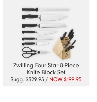 Zwilling Four Star 8-Piece Knife Block Set - NOW $199.95