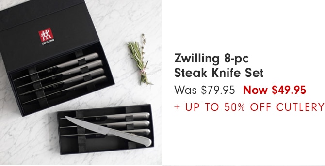 Zwilling 8-pc Steak Knife Set - Now $49.95 + Up to 50% Off Cutlery