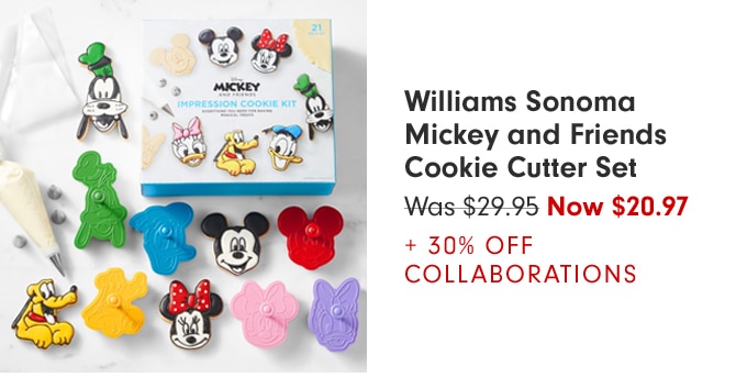 Williams Sonoma Mickey and Friends Cookie Cutter Set - Now $20.97 + 30% Off Collaborations