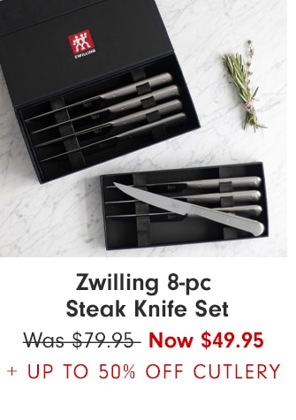 Zwilling 8-pc Steak Knife Set - Now $49.95 + Up to 50% Off Cutlery