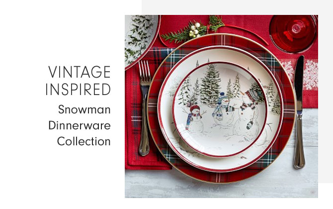 VINTAGE INSPIRED - Snowman Dinnerware Collection