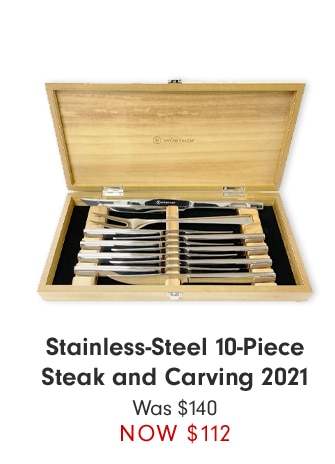 Stainless-Steel 10-Piece Steak and Carving 2021 - NOW $112