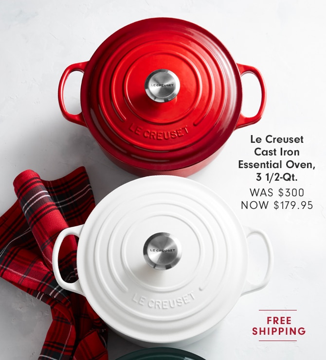 Le Creuset Cast Iron Essential Oven, 3 1/2-Qt. WAS $300 NOW $179.95