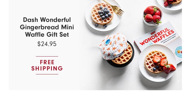 Dash Wonderful Gingerbread Mini Waffle Gift Set - $24.95