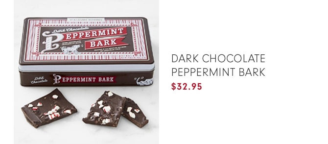 DARK CHOCOLATE PEPPERMINT BARK - $32.95