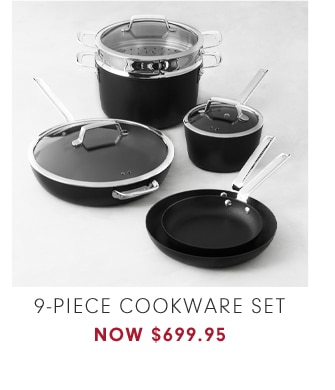 9-PIECE COOKWARE SET - NOW $699.95