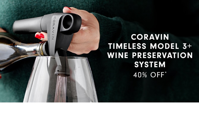 CORAVIN TIMELESS MODEL 3+ WINE PRESERVATION SYSTEM - 40% OFF*