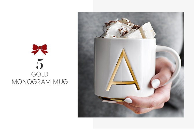 GOLD MONOGRAM MUG