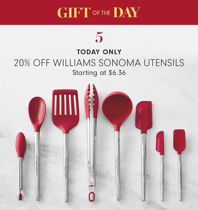 GIFT OF THE DAY - 20% OFF WILLIAMS SONOMA UTENSILS