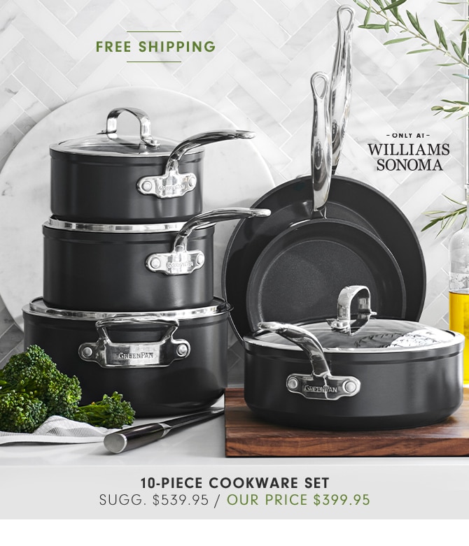 10-PIECE COOKWARE SET - OUR PRICE $399.95