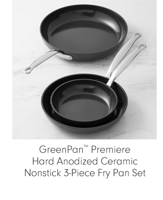 GreenPan™ Premiere Hard Anodized Ceramic Nonstick 3-Piece Fry Pan Set