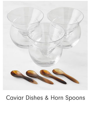 Caviar Dishes & Horn Spoons