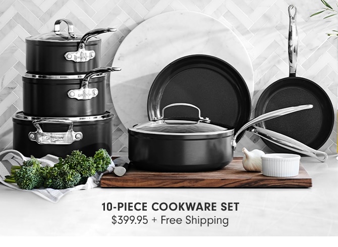 10-PIECE COOKWARE SET - $399.95 + Free Shipping