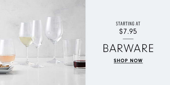 STARTING AT $7.95 - BARWARE - SHOP NOW