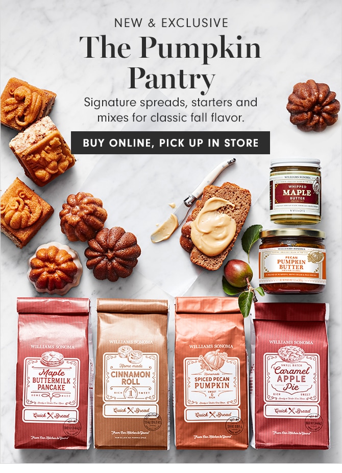 NEW & EXCLUSIVE - The Pumpkin Pantry - Signature spreads, starters and mixes for classic fall flavor. SHOP IN STORES & ONLINE