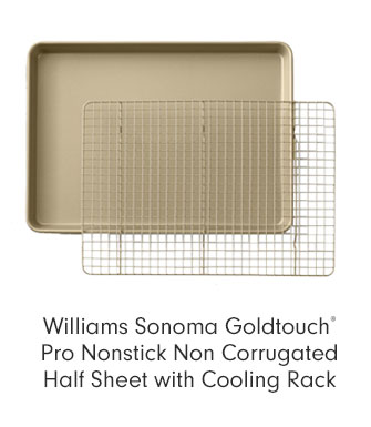 Williams Sonoma Goldtouch® Pro Nonstick Non Corrugated Half Sheet with Cooling Rack