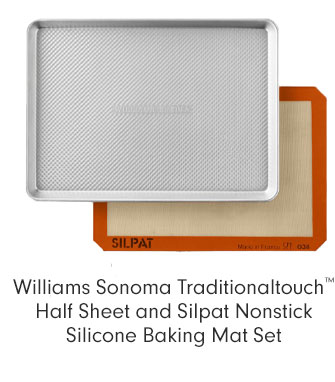 Williams Sonoma Traditionaltouch™ Half Sheet and Silpat Nonstick Silicone Baking Mat Set