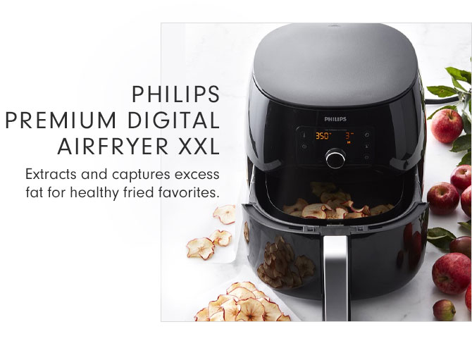 PHILIPS PREMIUM DIGITAL AIRFRYER XXL - Extracts and captures excess fat for healthy fried favorites.