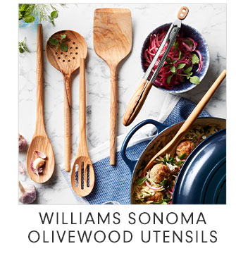 WILLIAMS SONOMA OLIVEWOOD UTENSILS