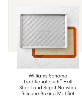 Williams Sonoma Traditionaltouch™ Half Sheet and Silpat Nonstick Silicone Baking Mat Set