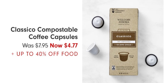 Classico Compostable Coffee Capsules - Was $7.95 Now $4.77 + UP TO 40% OFF FOOD