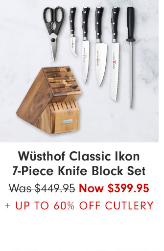 Wüsthof Classic Ikon 7-Piece Knife Block Set - Was $449.95 Now $399.95 + UP TO 60% OFF CUTLERY