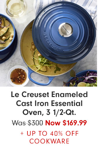 Le Creuset Enameled Cast Iron Essential Oven, 3 1/2-Qt. - Was $300 Now $169.99 + UP TO 40% OFF COOKWARE