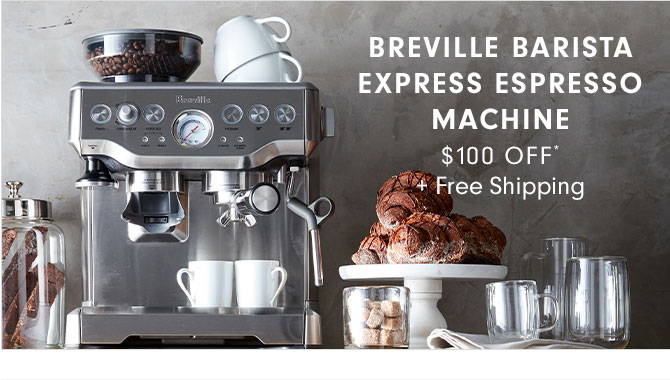 BREVILLE BARISTA EXPRESS EXPRESSO MACHINE $100 OFF* + Free Shipping