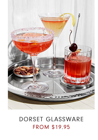 DORSET GLASSWARE FROM $19.95