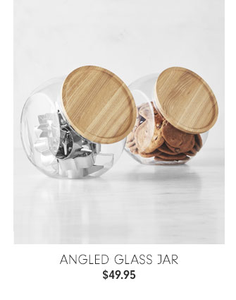 Angled Glass Jar $49.95