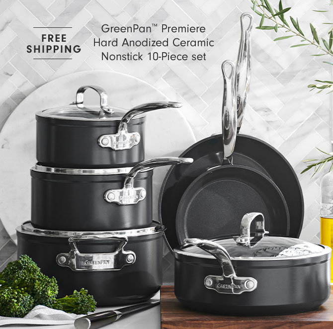 GreenPan™ Premiere Hard Anodized Ceramic Nonstick 10-Piece set