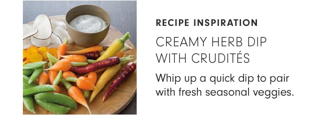 CREAMY HERB DIP WITH CRUDITÉS