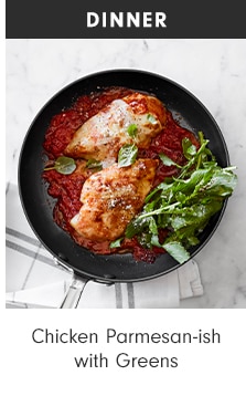 Chicken Parmesan-ish with Greens
