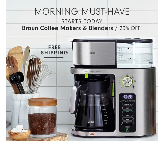 Braun Coffee Makers & Blenders - 20% OFF*