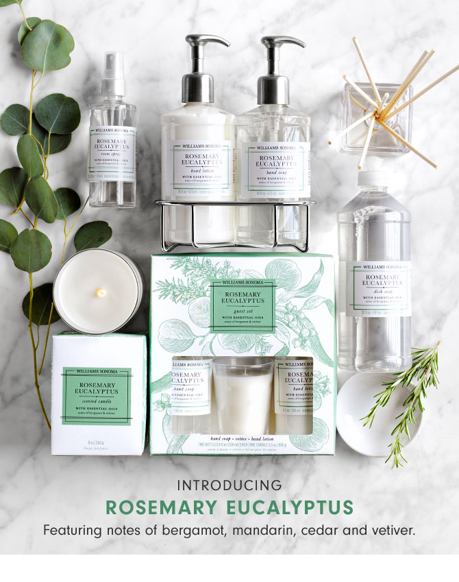 INTRODUCING - ROSEMARY EUCALYPTUS -Featuring notes of bergamot, mandarin, cedar and vetiver.