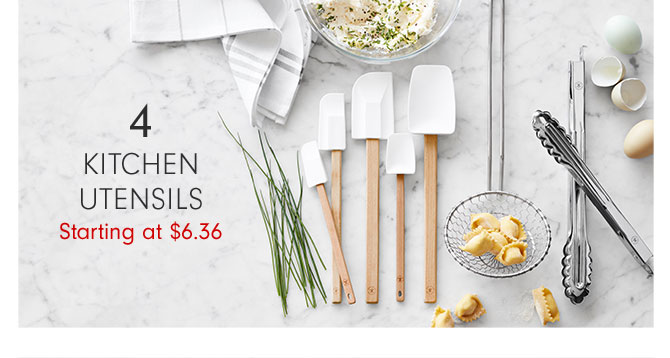 4 - KITCHEN UTENSILS Starting at $6.36