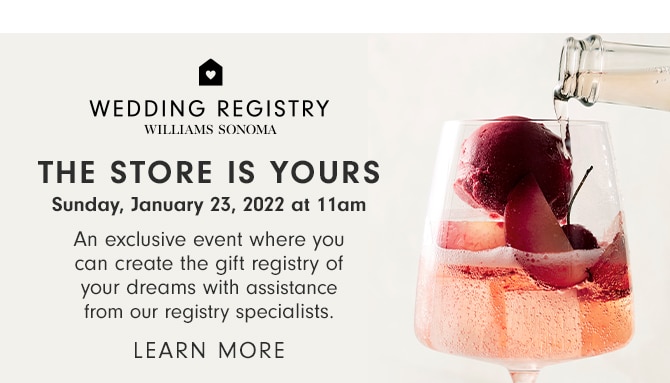 THE STORE IS YOURS - Sunday, January 23, 2022 at 11am - LEARN MORE