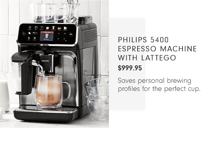 PHILIPS 5400 ESPRESSO MACHINE WITH LATTEGO - $999.95