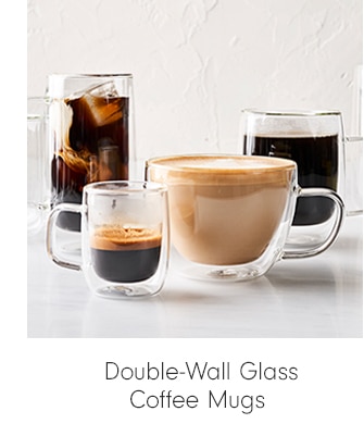 Double-Wall Glass Coffee Mugs