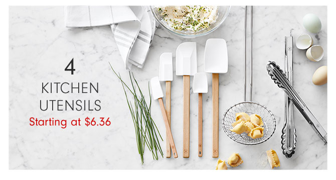 4 - KITCHEN UTENSILS Starting at $6.36