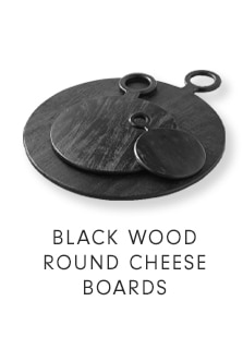 BLACK WOOD ROUND CHEESE BOARDS