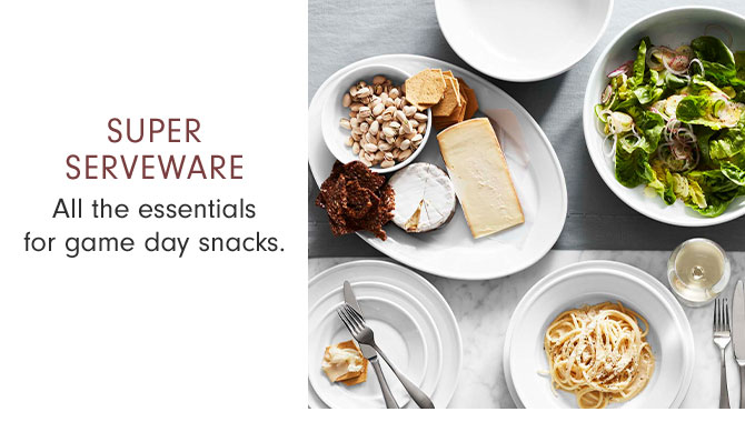 SUPER SERVEWARE - All the essentials for game day snacks.